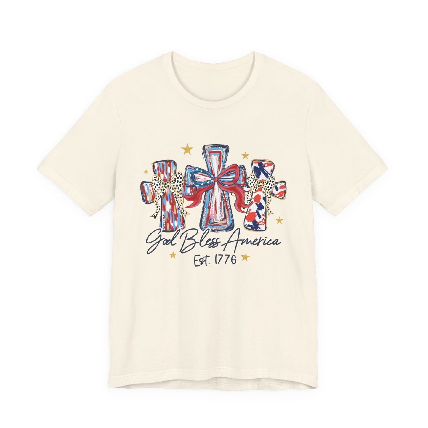 God Bless America Tee (Navy lettering)