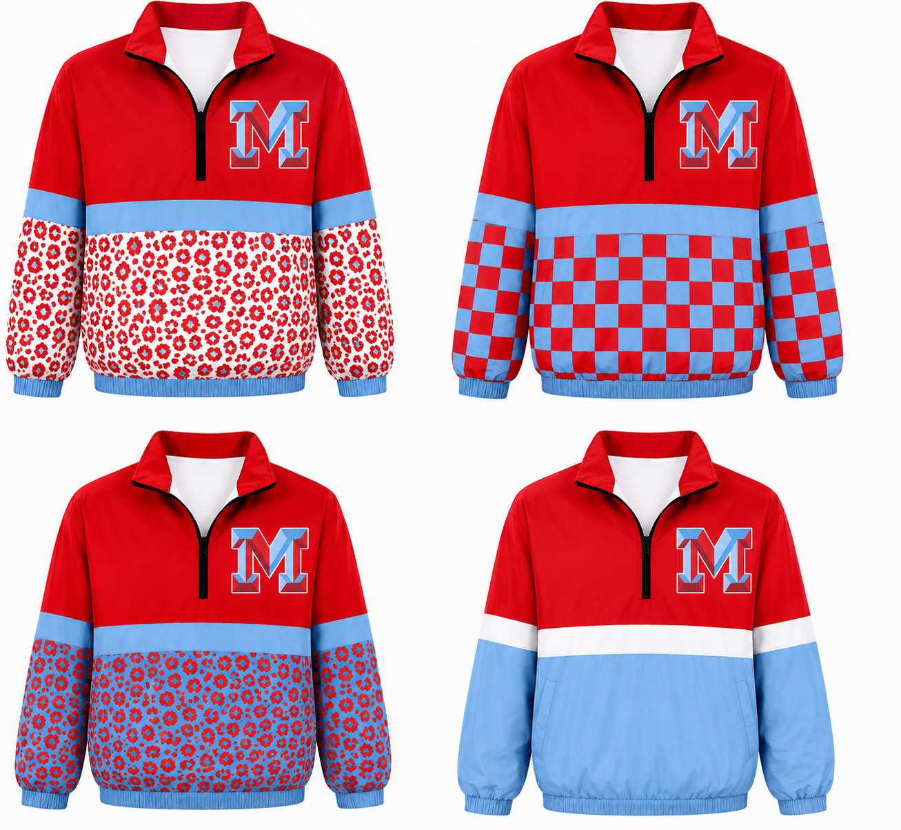Custom Team Spirit Quarter-Zip Windbreaker