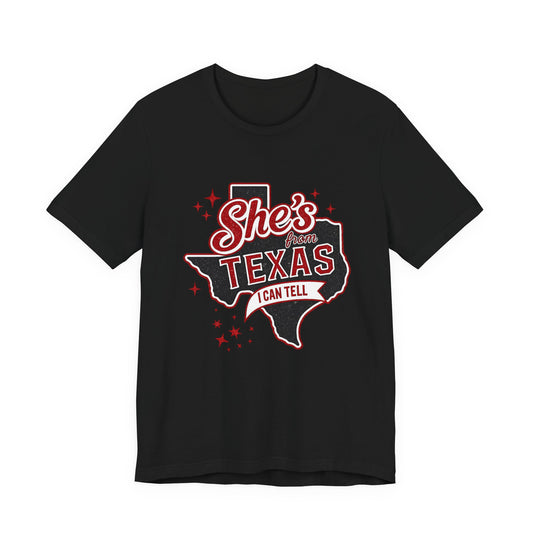 Red & Black “She’s From Texas” Tee
