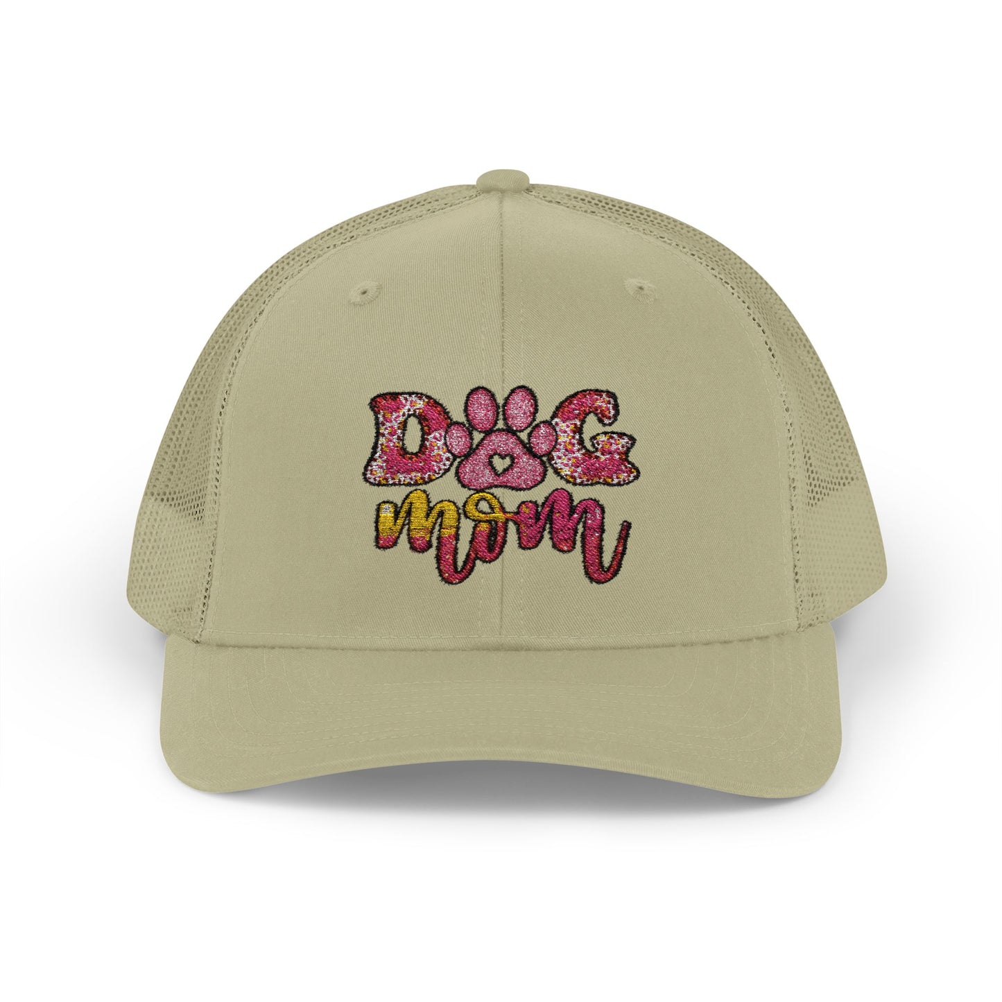 Dog Mom Glitter Paw Trucker Hat