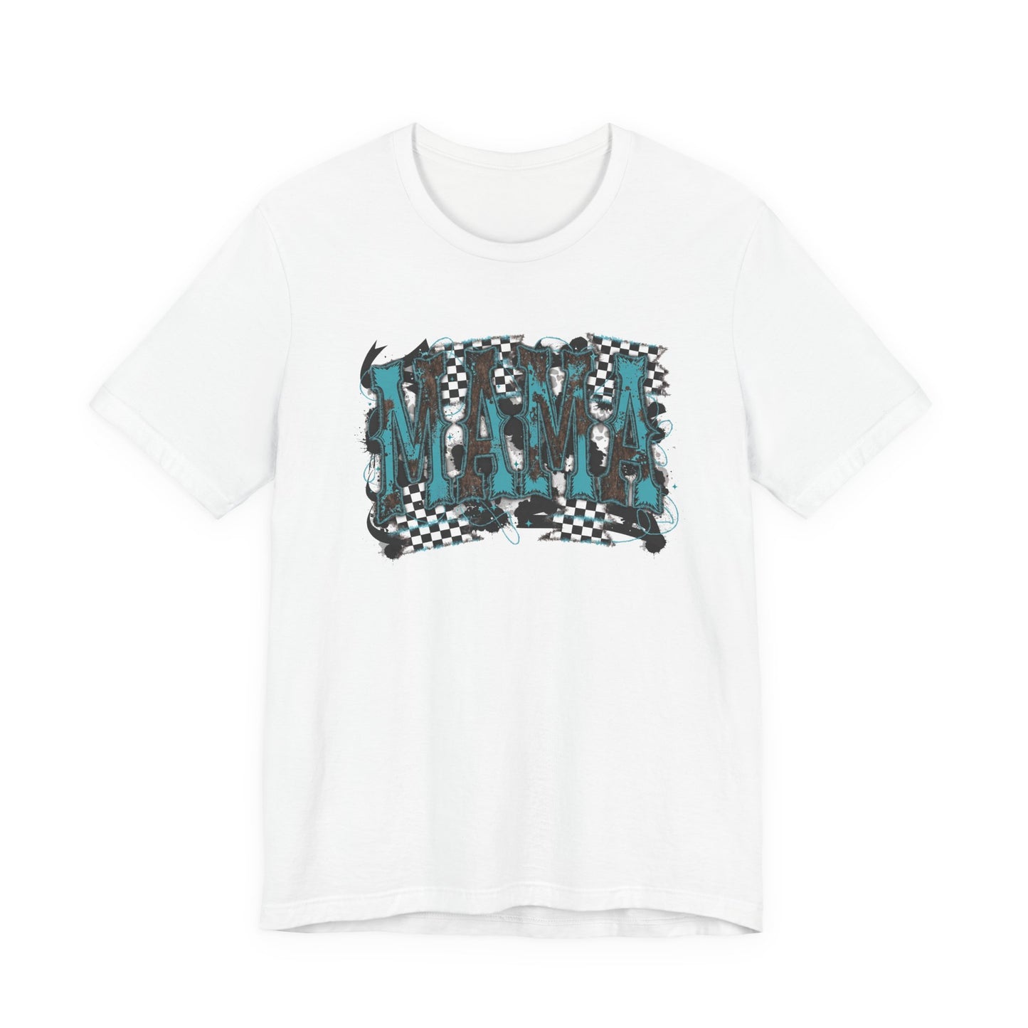 Checkerboard Wave Graphic Tee