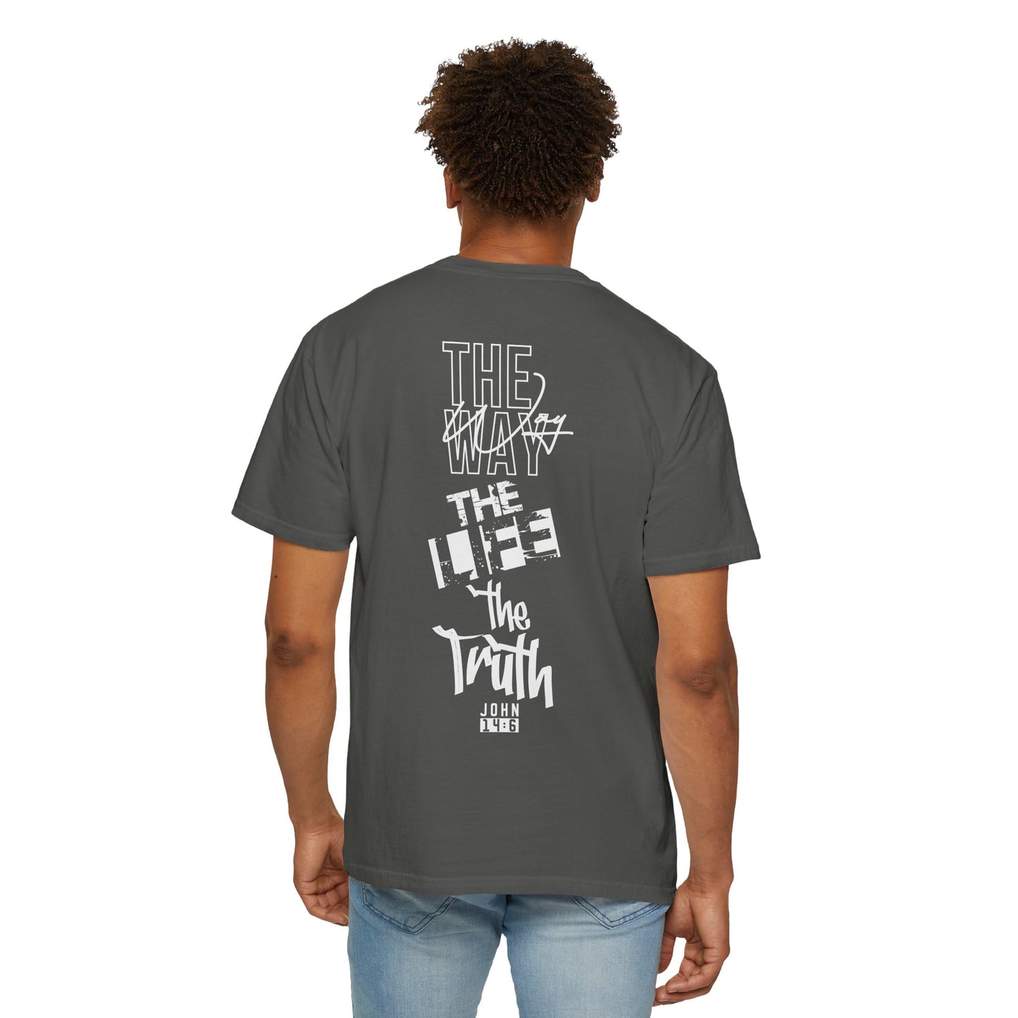 "Jesus: The Way, The Life, The Truth" (White Lettering) Tee