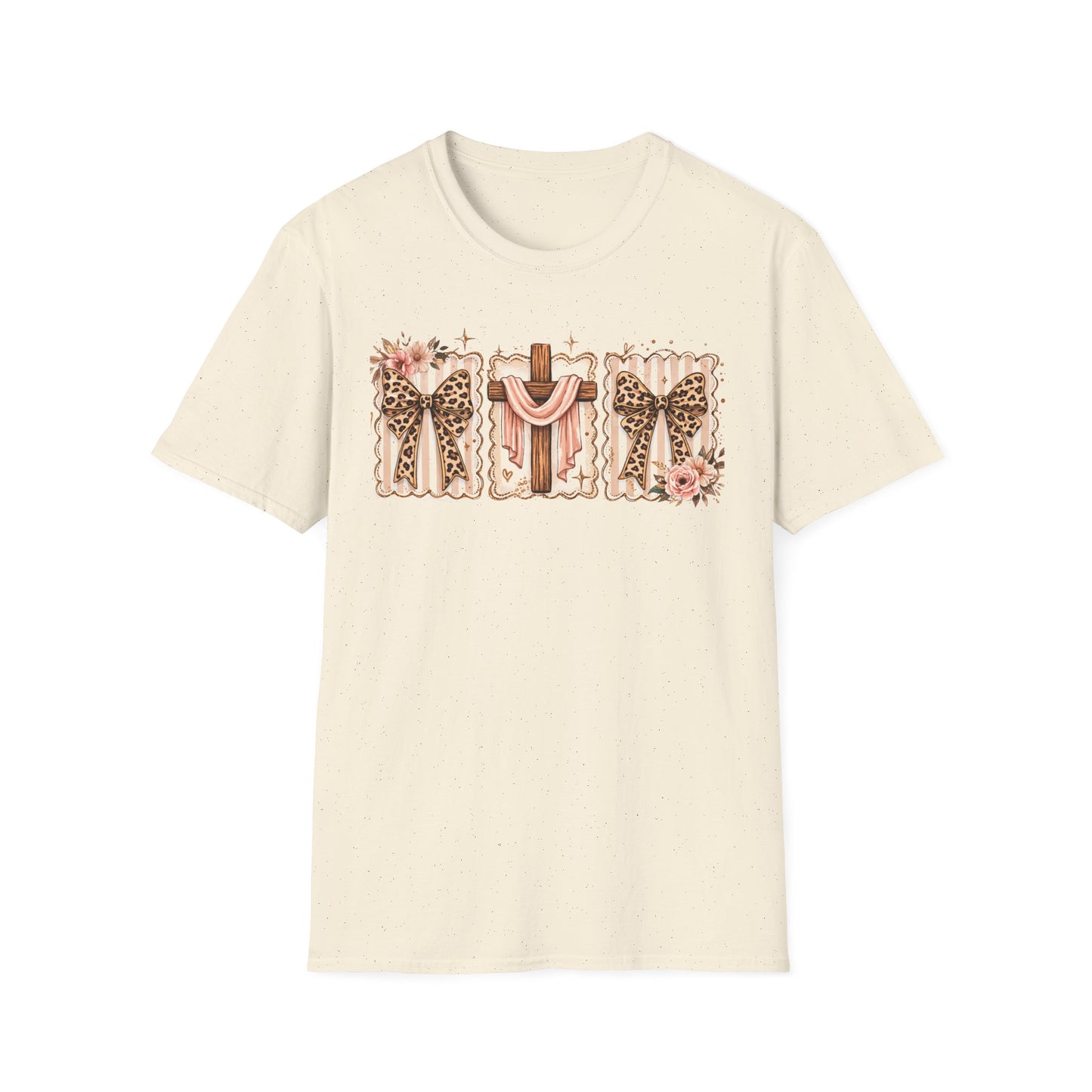 Leopard Bow & Cross Tee
