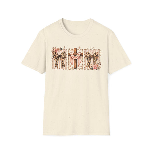 Leopard Bow & Cross Tee
