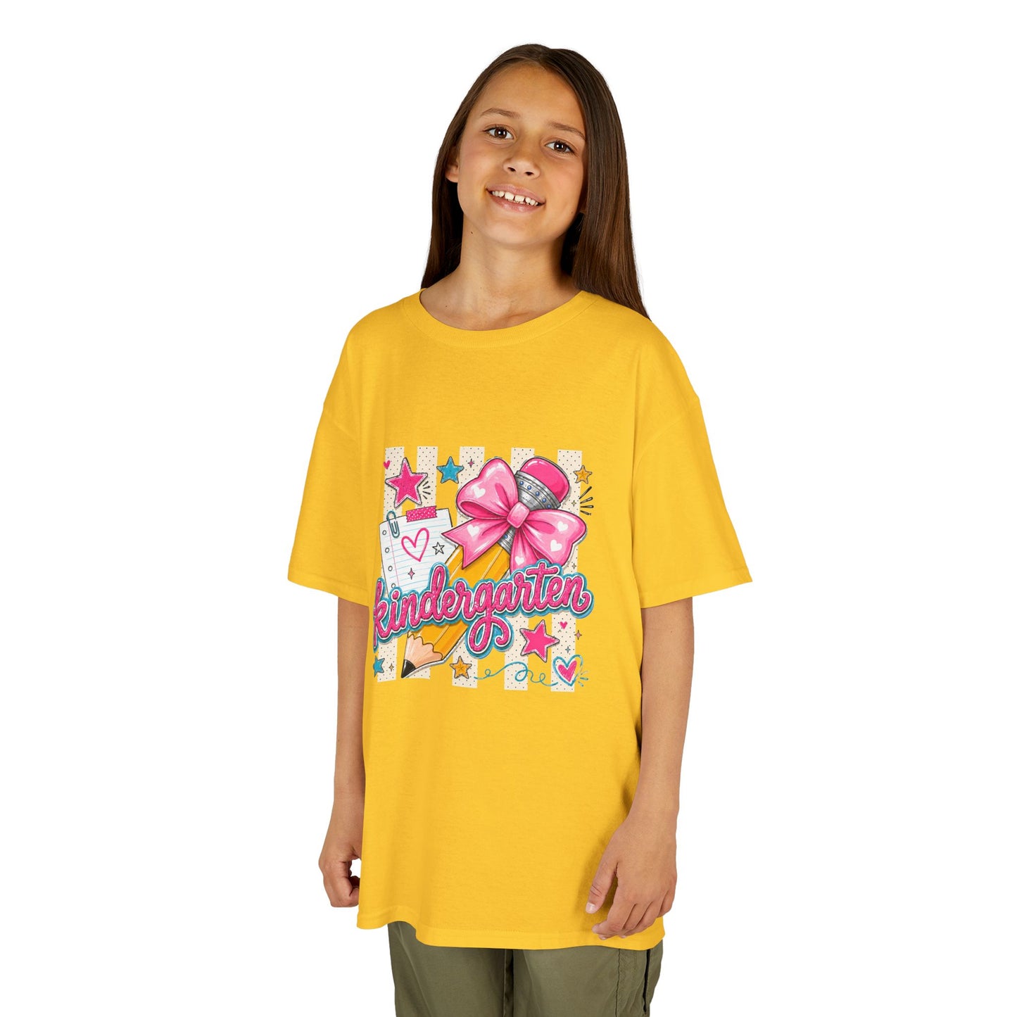 Kindergarten Pink Bow Back-to-School Tee