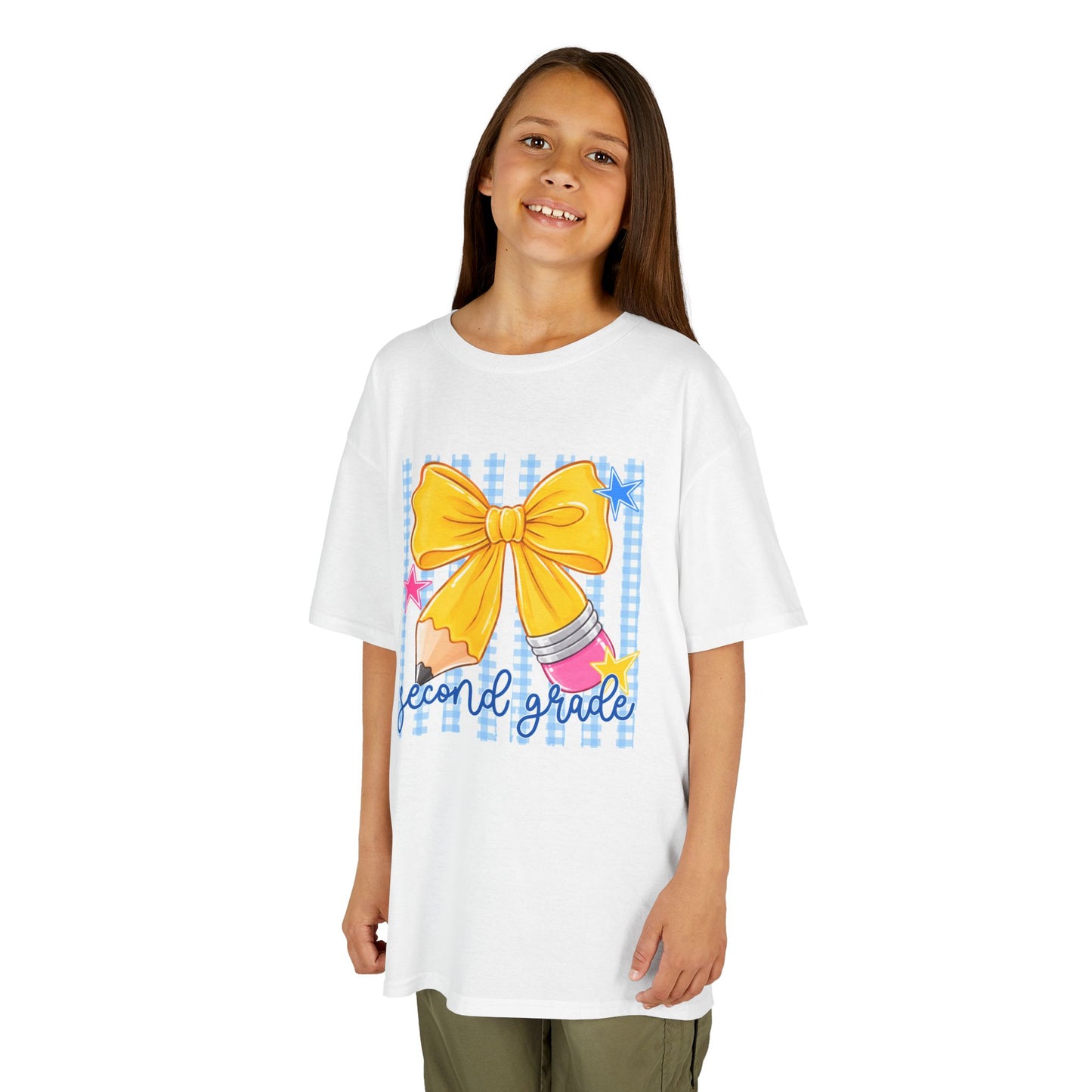 Second Grade - Yellow Bow & Pencils Tee