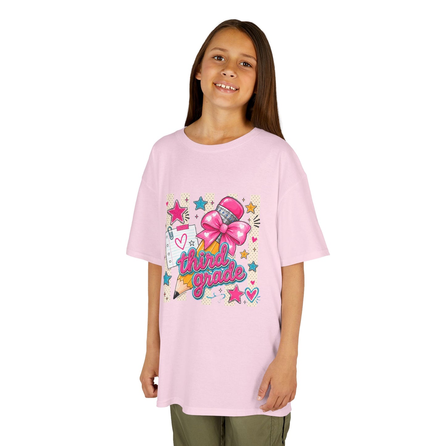 Third Grade Pink Bow Back-to-School Tee