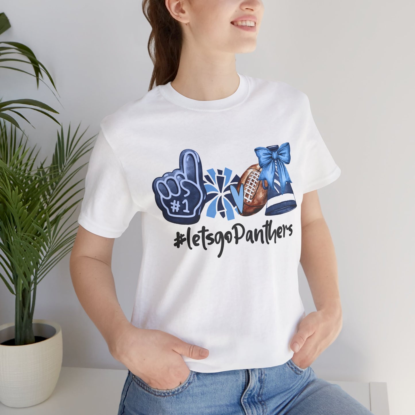 #LetsgoPanthers Football Cheer Tee
