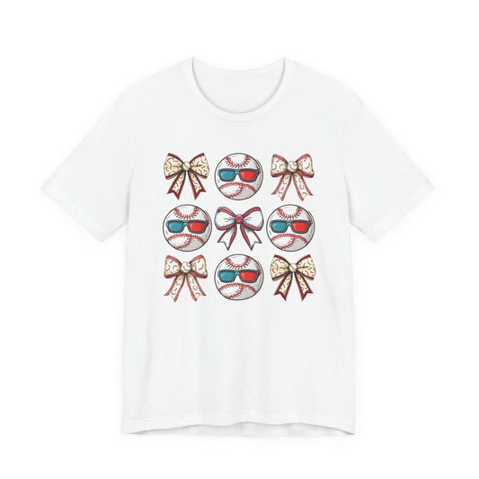 Baseball Sunglasses & Bows Tee