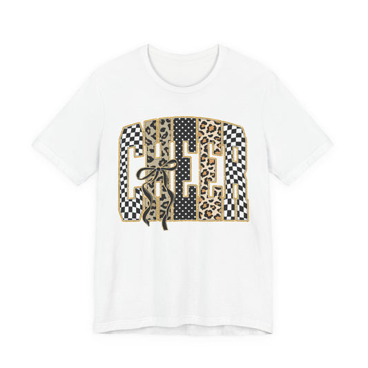 Cheer Leopard & Checkerboard Tee