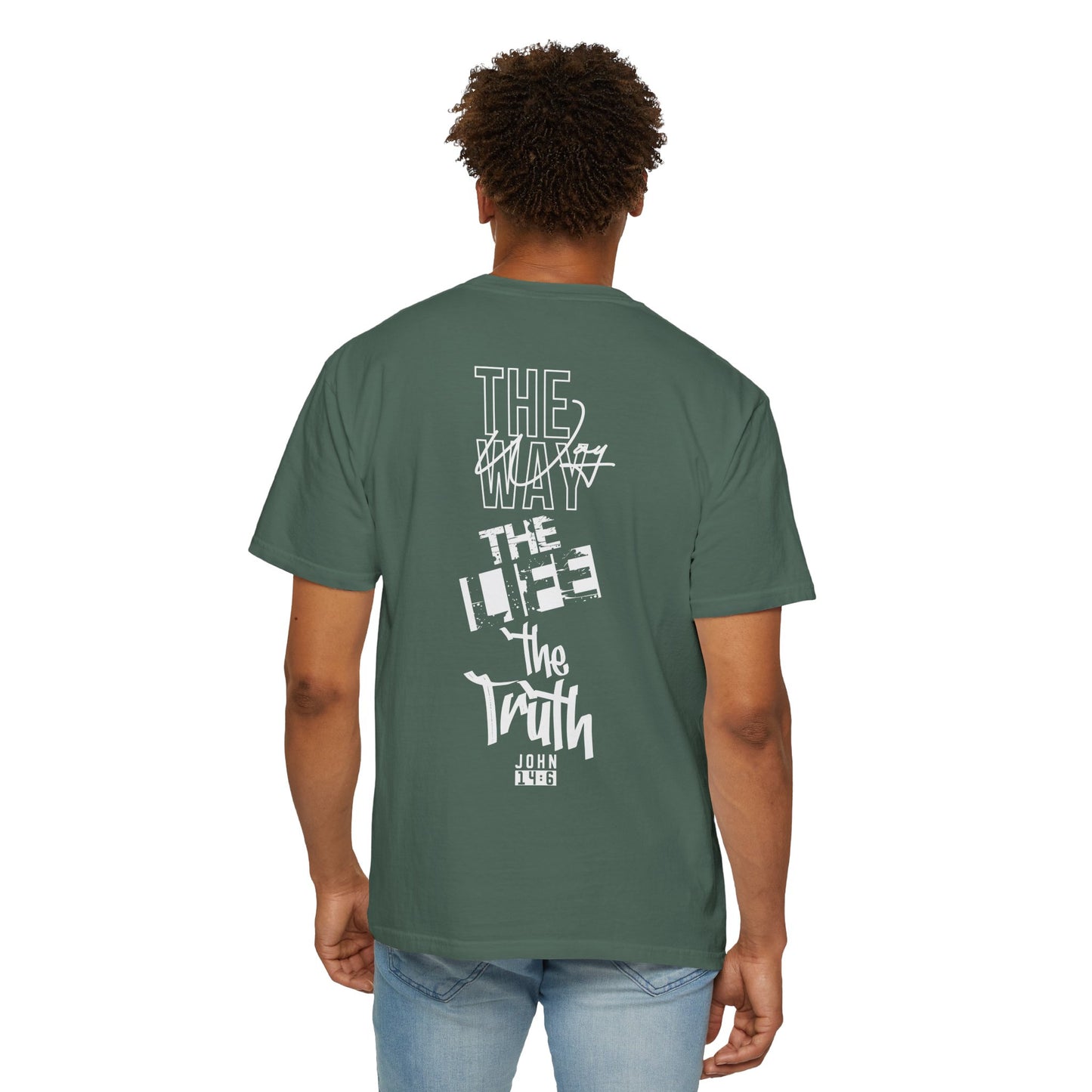 "Jesus: The Way, The Life, The Truth" (White Lettering) Tee